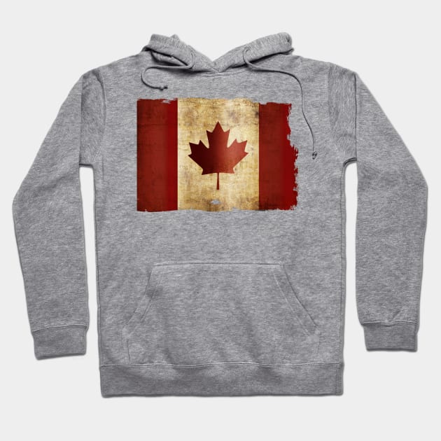 Flag of Canada / Grunge Hoodie by pASob